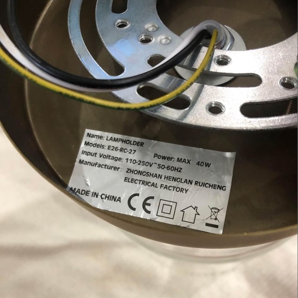 Industrial Ceiling Light Fixture Glass Shade, Light Flush Mounted home light - Picture 11 of 11